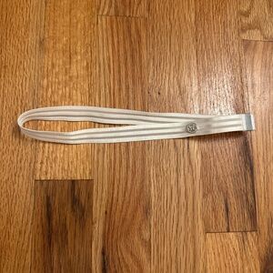 Lululemon White Athletic Headband Yoga Running Workout Hair Band